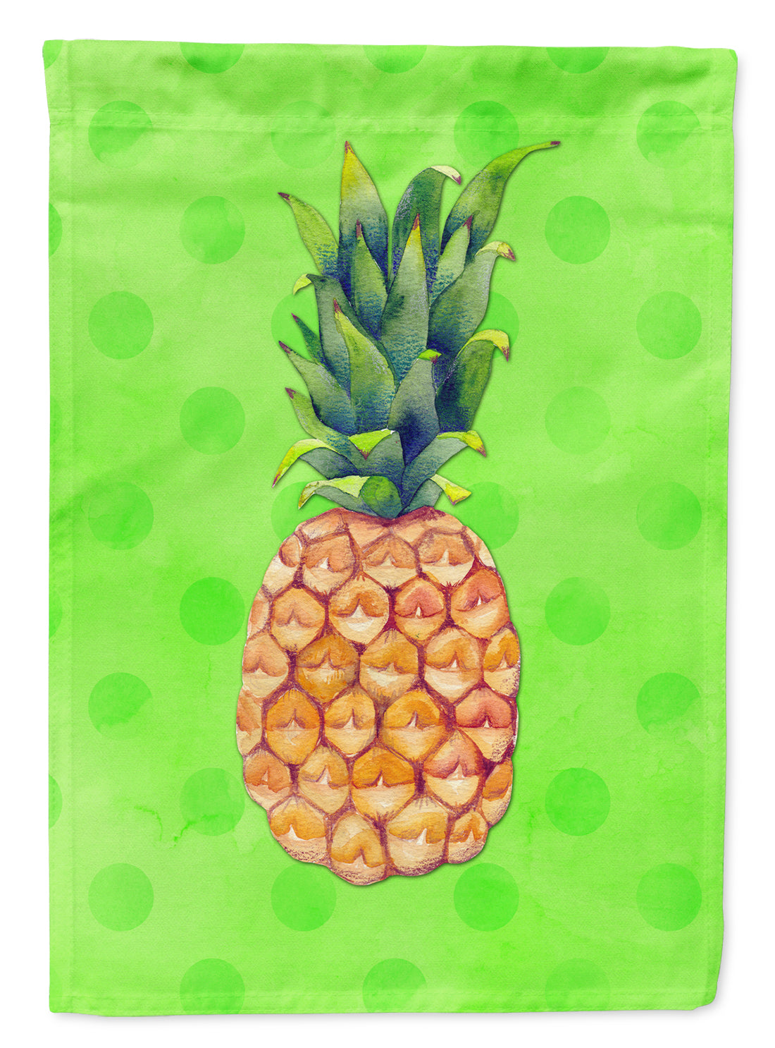 Pineapple Green Polkadot Flag Garden Size BB8190GF  the-store.com.