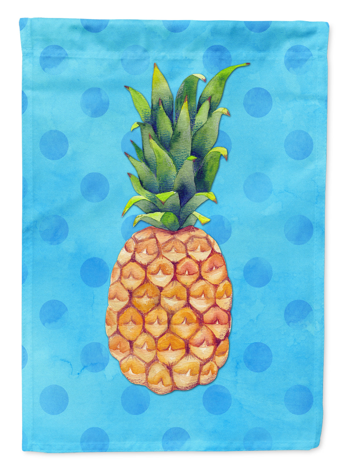 Pineapple Blue Polkadot Flag Garden Size BB8191GF
