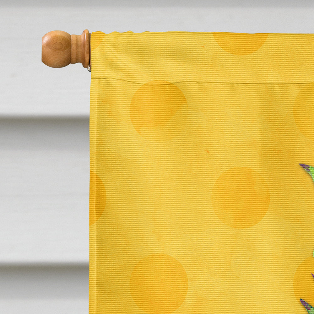 Pineapple Yellow Polkadot Flag Canvas House Size BB8192CHF  the-store.com.