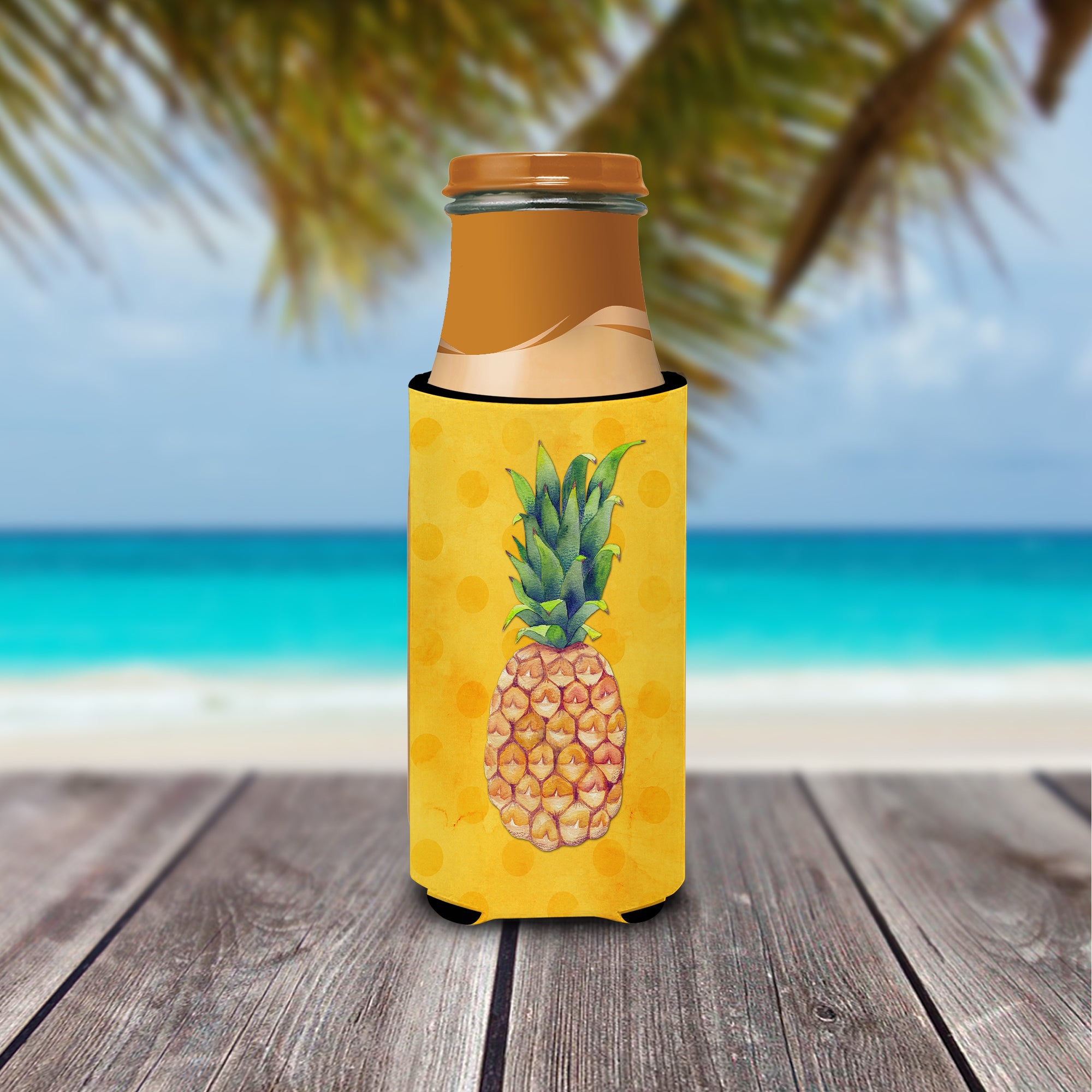 Pineapple Yellow Polkadot  Ultra Hugger for slim cans BB8192MUK