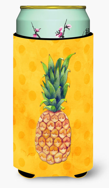 Pineapple Yellow Polkadot Tall Boy Beverage Insulator Hugger BB8192TBC by Caroline's Treasures