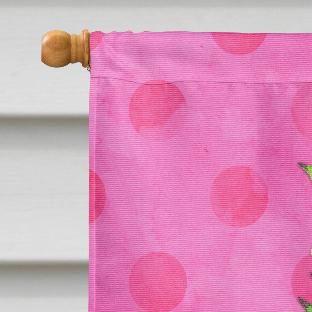 Pineapple Pink Polkadot Flag Canvas House Size BB8194CHF  the-store.com.