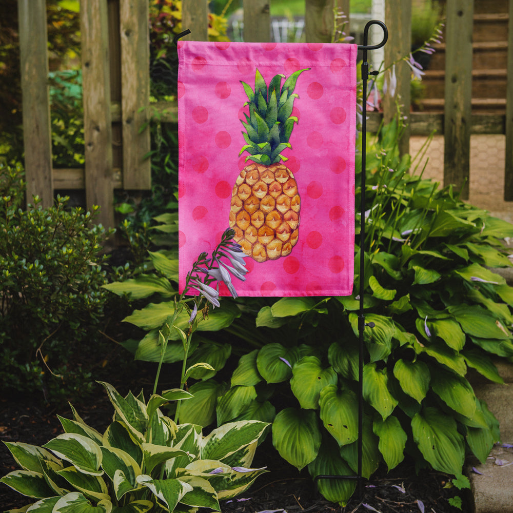 Caroline's Treasures Pineapple Pink Polkadot Garden Flag - Outdoor Decorative Yard Flag BB8194GF