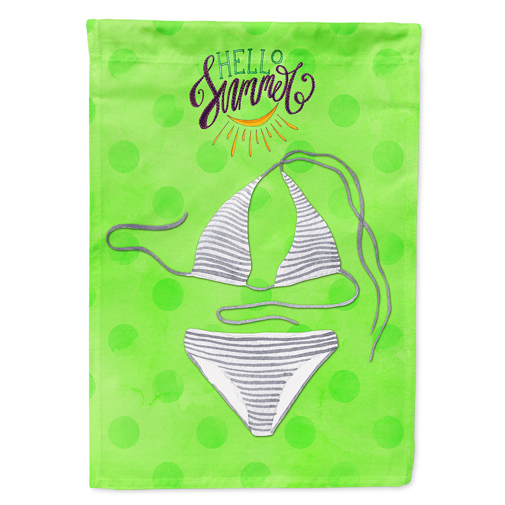 Bikini Swimsuit Green Polkadot Flag Canvas House Size BB8195CHF