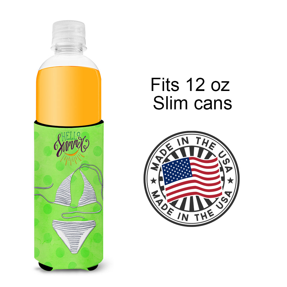 Bikini Swimsuit Green Polkadot  Ultra Hugger for slim cans BB8195MUK