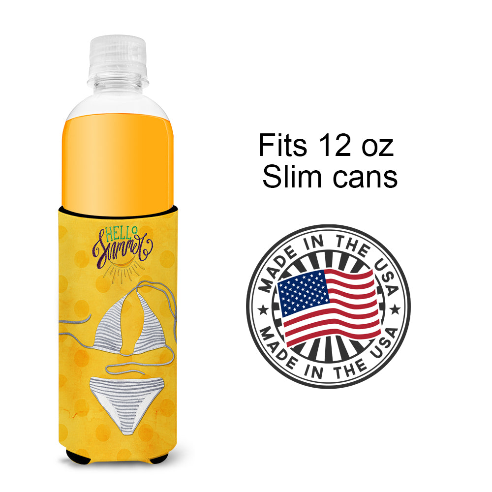 Bikini Swimsuit Yellow Polkadot  Ultra Hugger for slim cans BB8197MUK