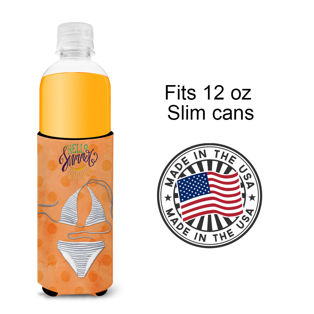 Bikini Swimsuit Orange Polkadot  Ultra Hugger for slim cans BB8198MUK