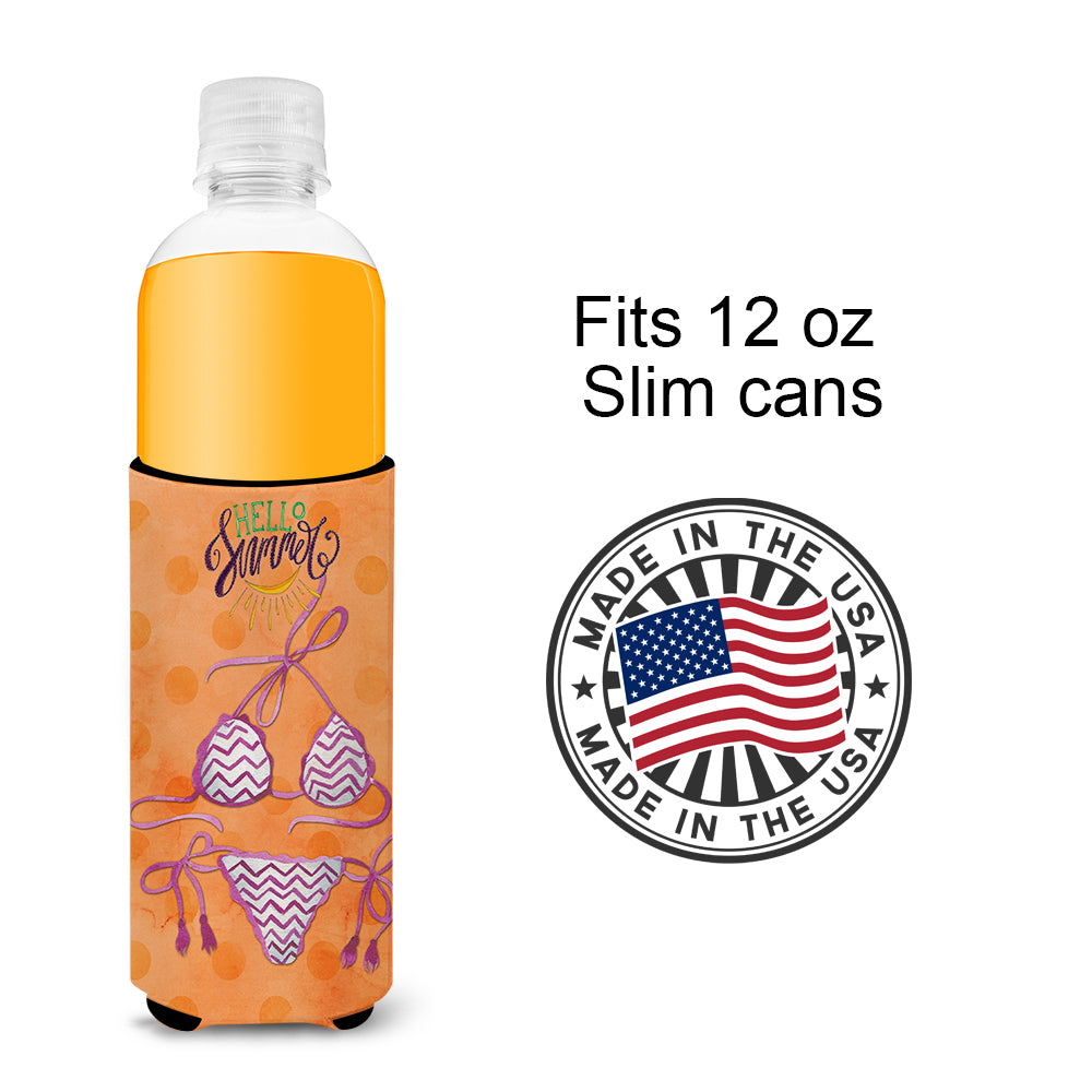 Bikini Swimsuit Orange Polkadot  Ultra Hugger for slim cans BB8203MUK