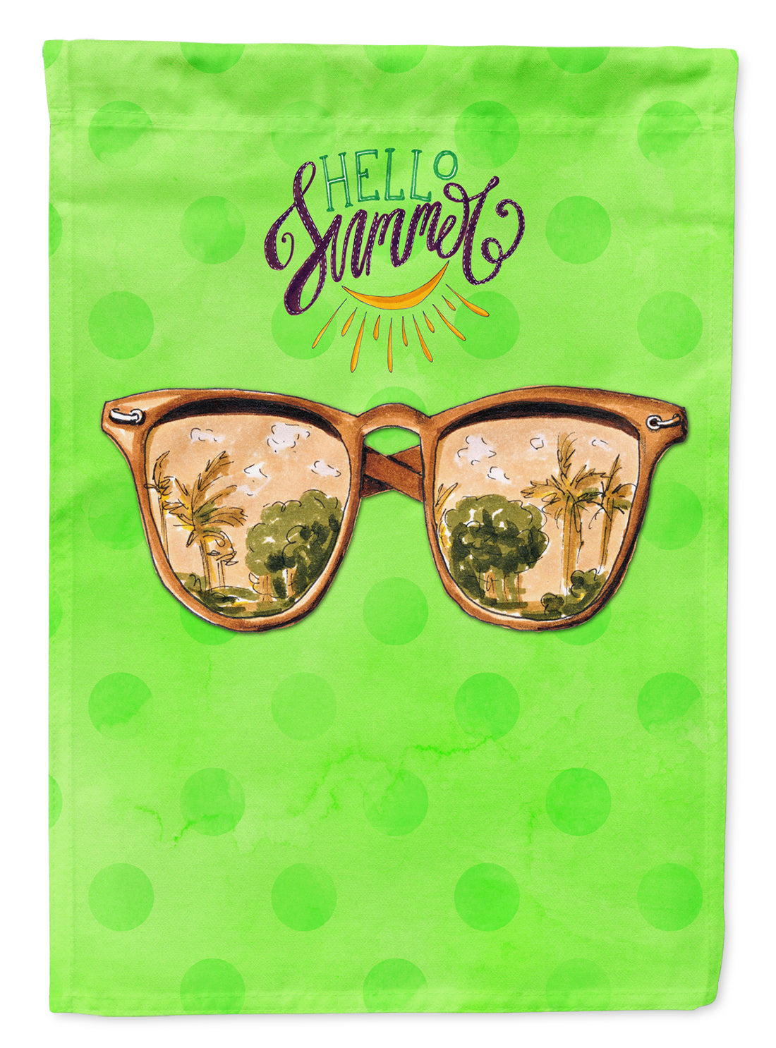 Beach Sunglasses Green Polkadot Flag Garden Size BB8205GF