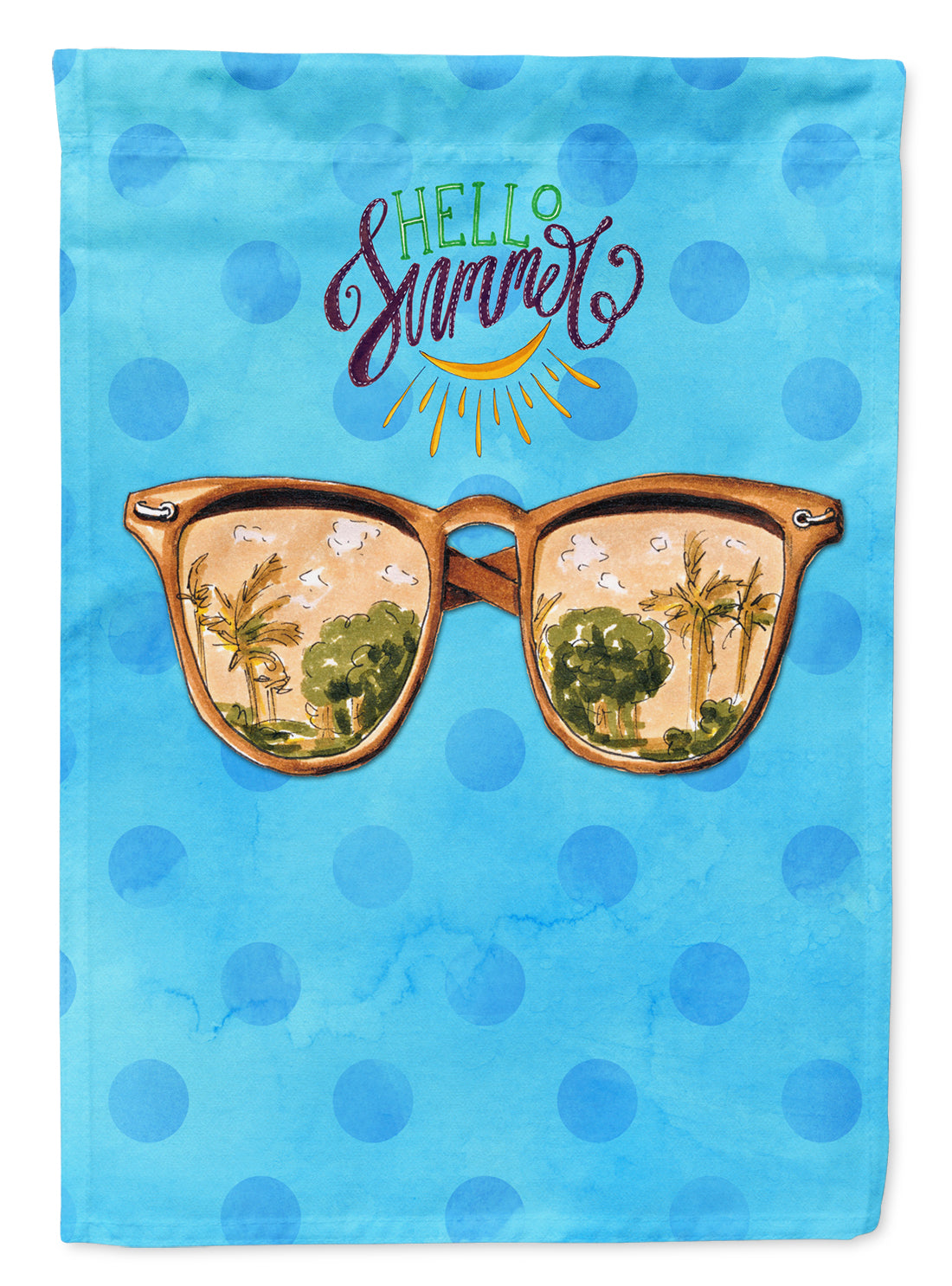 Beach Sunglasses Blue Polkadot Flag Garden Size BB8206GF