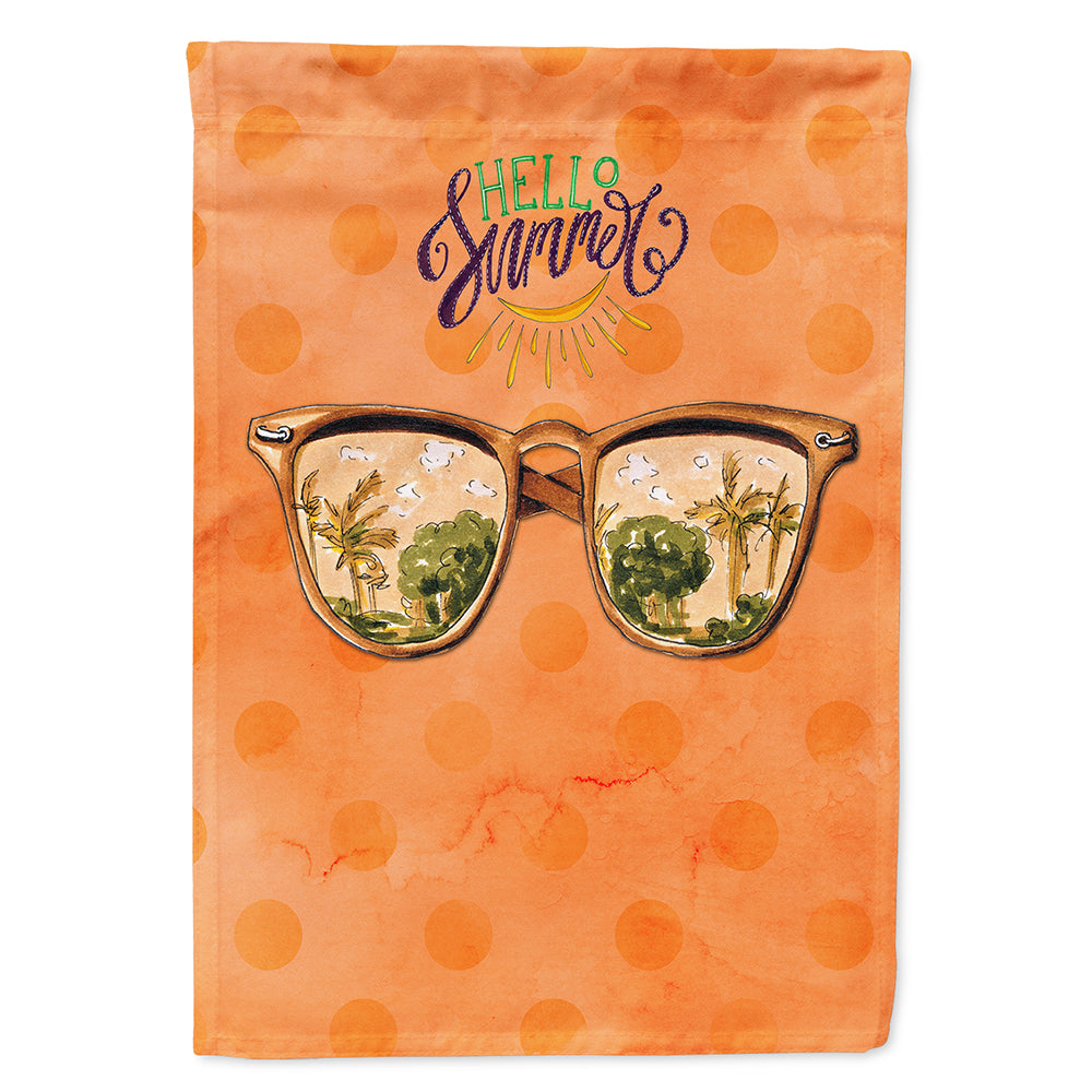 Beach Sunglasses Orange Polkadot Flag Canvas House Size BB8208CHF