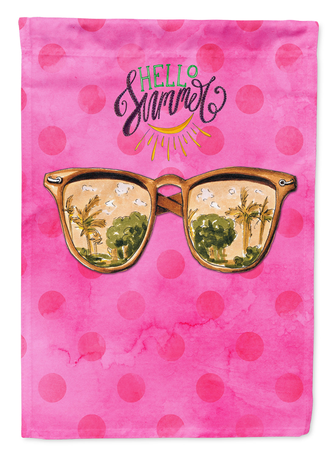 Beach Sunglasses Pink Polkadot Flag Garden Size BB8209GF