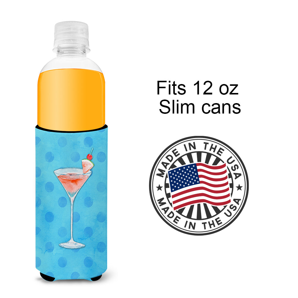 Summer Martini Blue Polkadot  Ultra Hugger for slim cans BB8216MUK