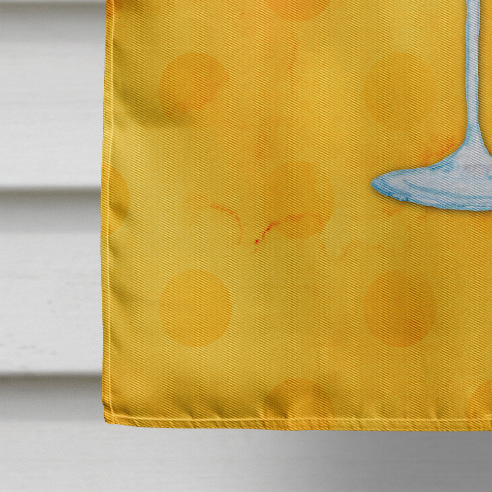 Summer Martini Yellow Polkadot Flag Canvas House Size BB8217CHF