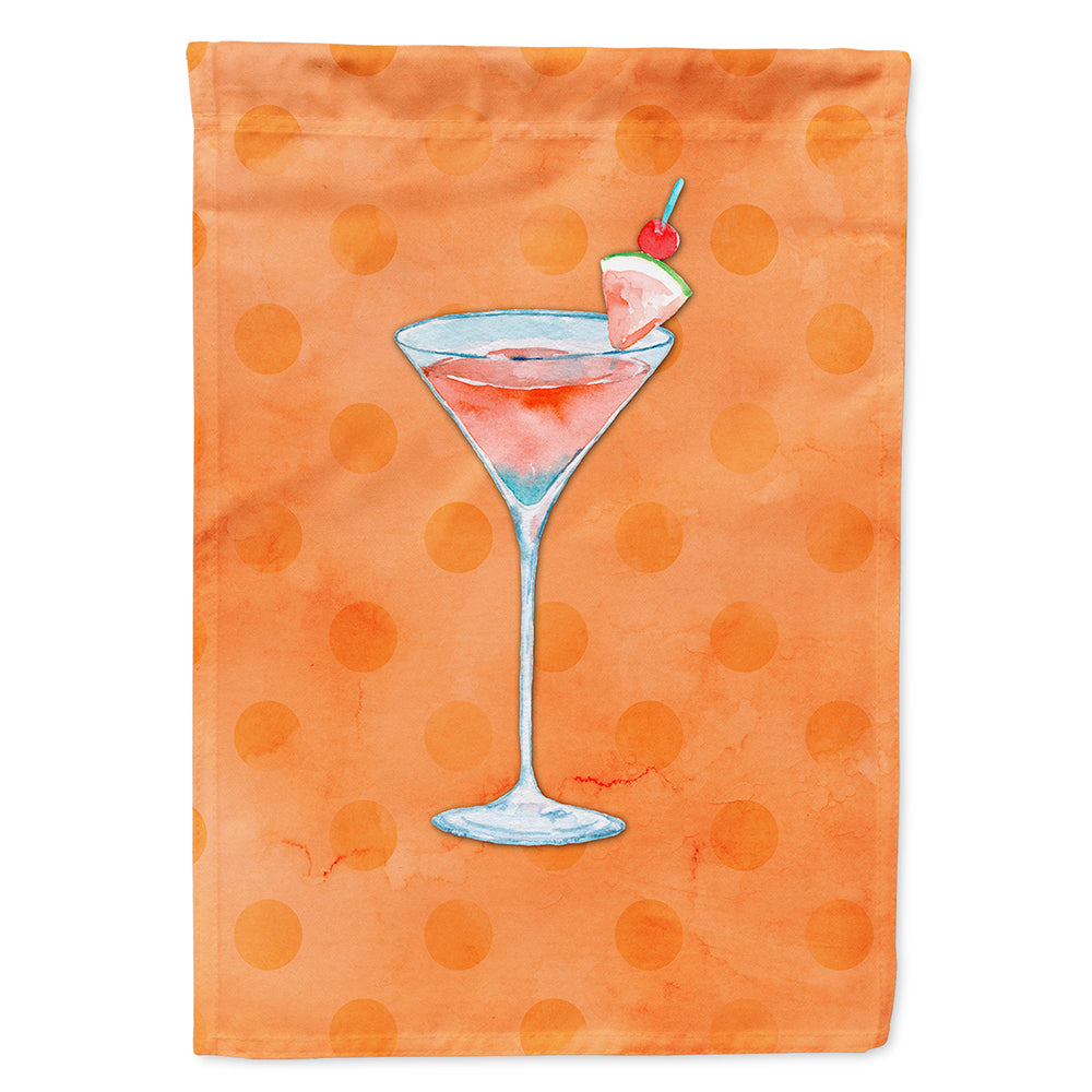 Summer Martini Orange Polkadot Flag Canvas House Size BB8218CHF