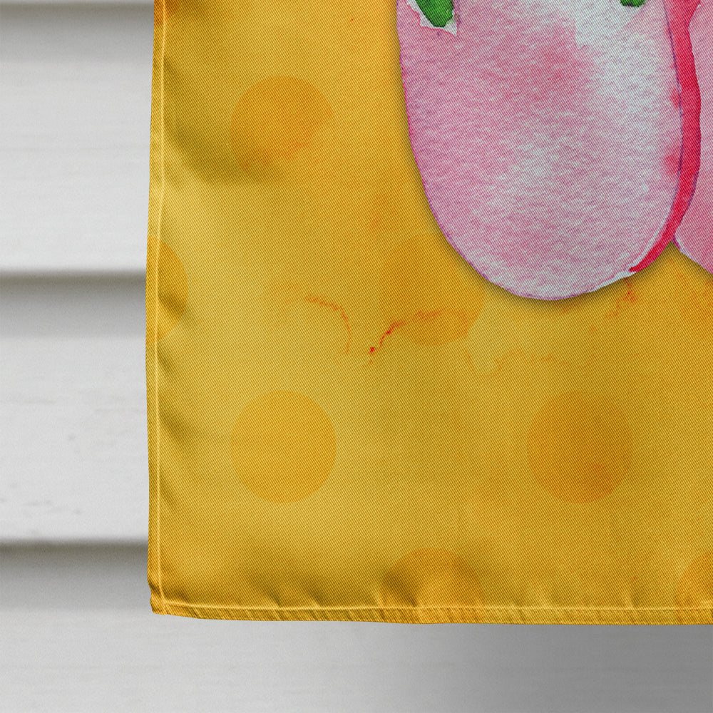 Pink Flip Flops Yellow Polkadot Flag Canvas House Size BB8222CHF