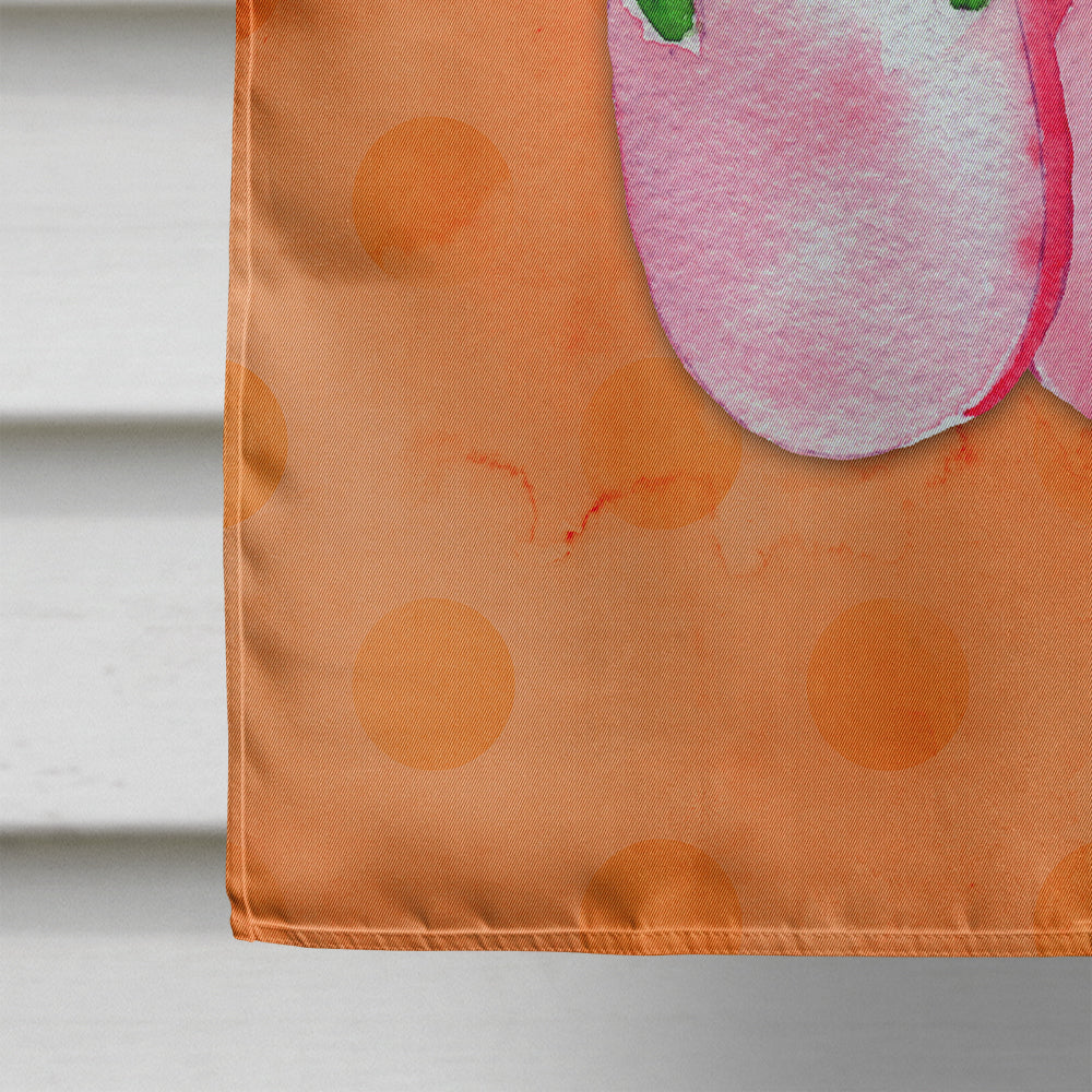 Pink Flip Flops Orange Polkadot Flag Canvas House Size BB8223CHF