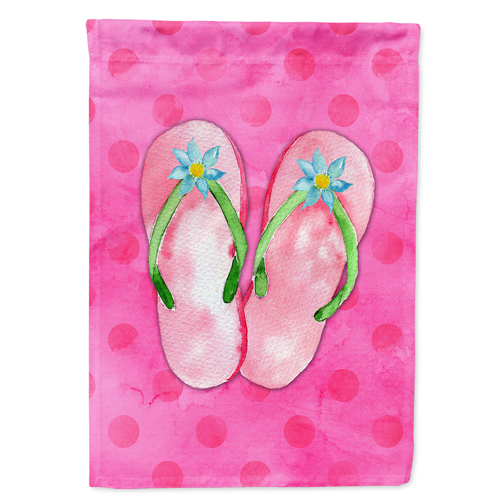 Pink Flip Flops Pink Polkadot Flag Canvas House Size BB8224CHF  the-store.com.