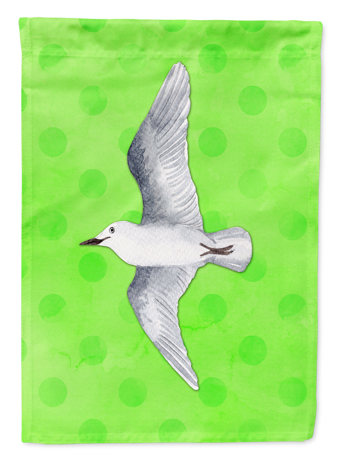 Sea Gull Green Polkadot Flag Canvas House Size BB8225CHF