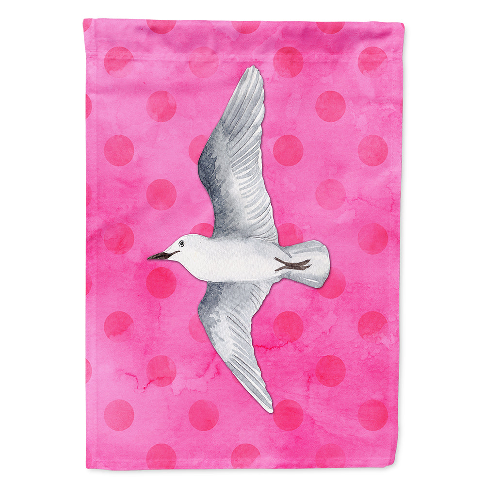 Sea Gull Pink Polkadot Flag Canvas House Size BB8229CHF