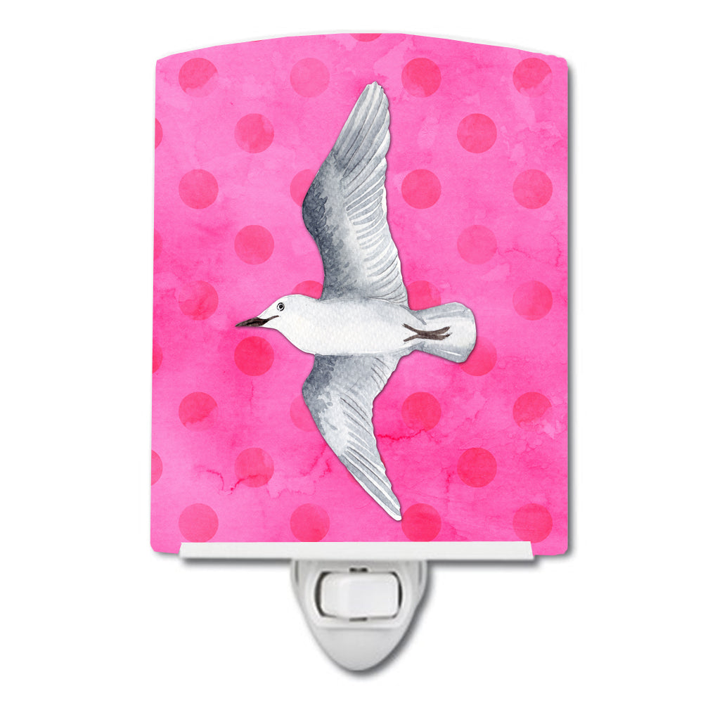 Sea Gull Pink Polkadot Ceramic Night Light BB8229CNL - the-store.com