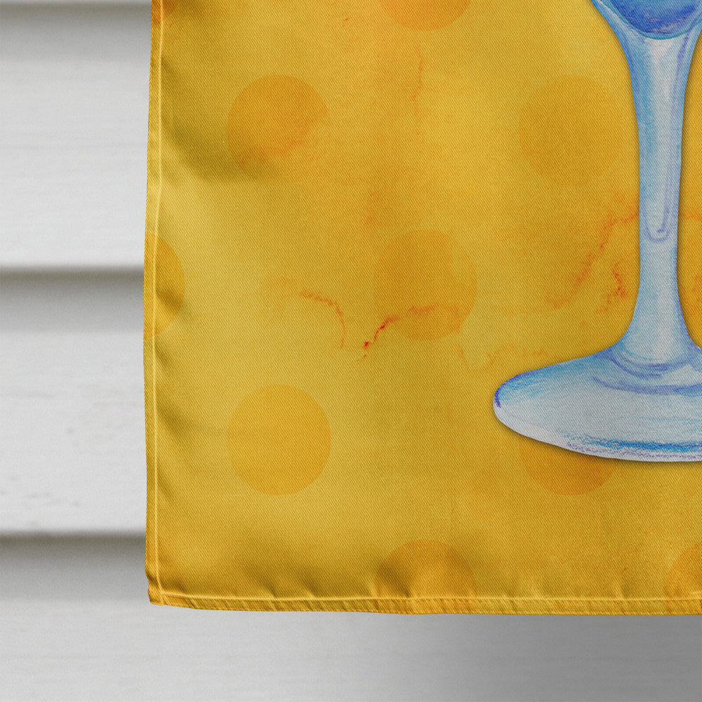 Summer Cocktail Yellow Polkadot Flag Canvas House Size BB8232CHF  the-store.com.