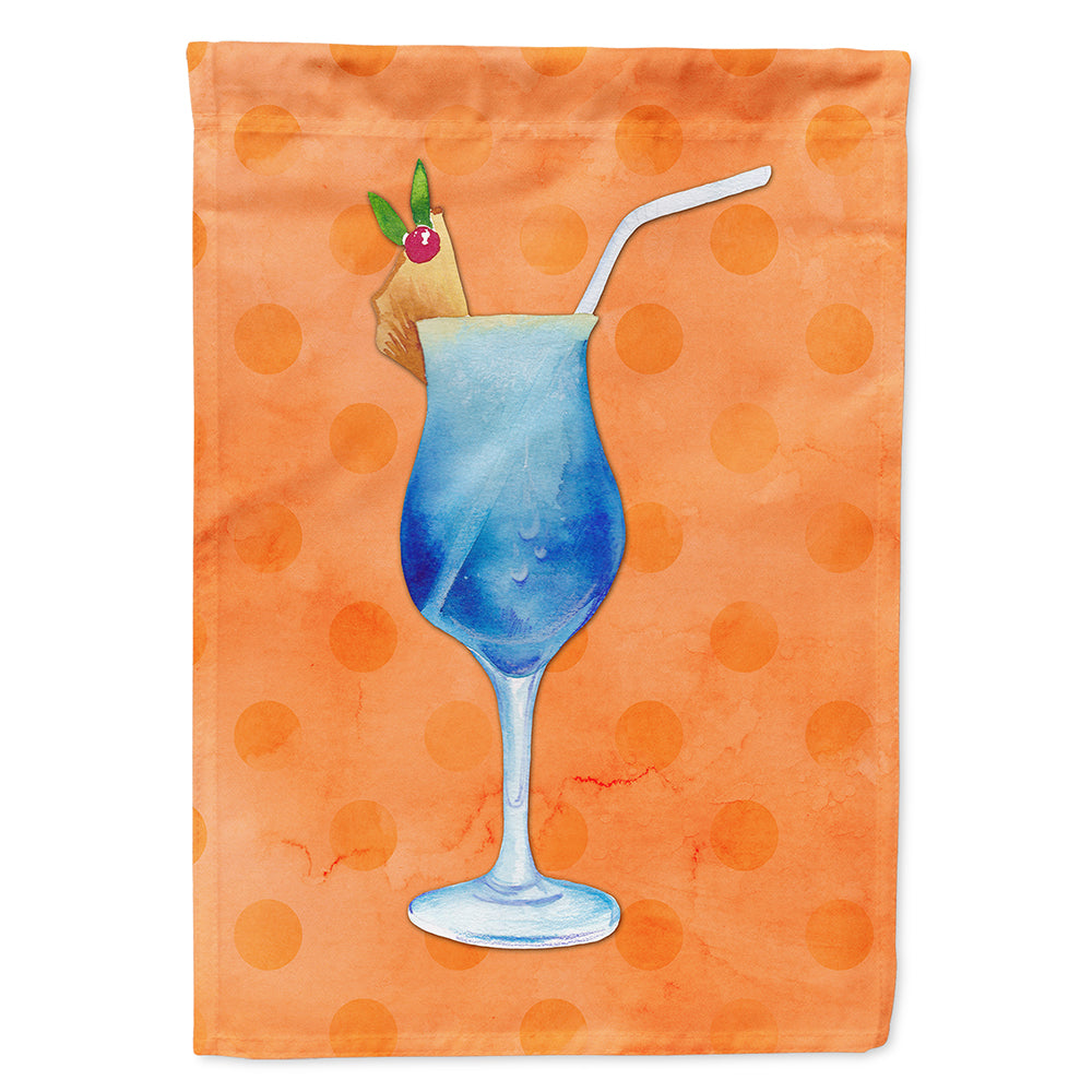 Summer Cocktail Orange Polkadot Flag Canvas House Size BB8233CHF  the-store.com.