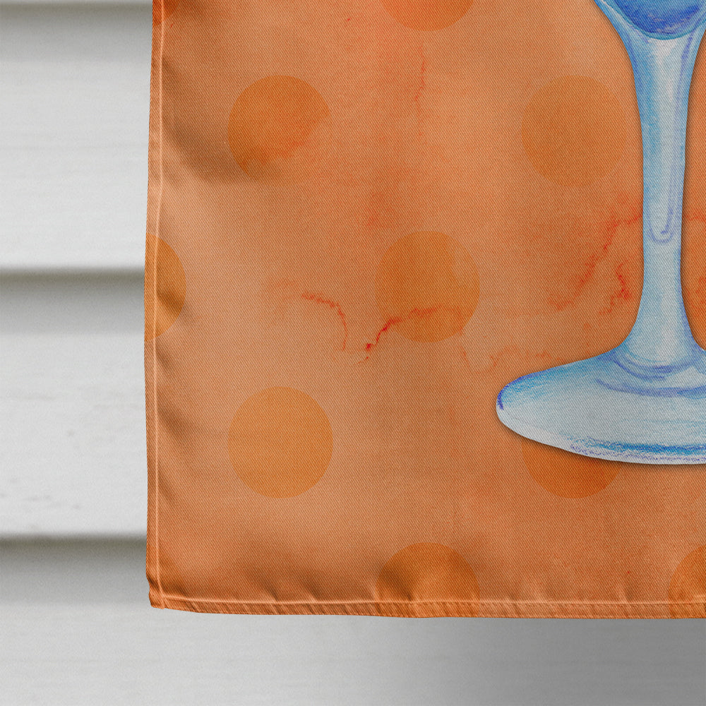 Summer Cocktail Orange Polkadot Flag Canvas House Size BB8233CHF  the-store.com.