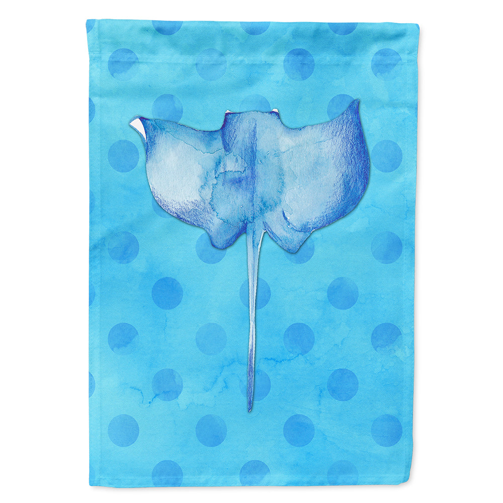 Sting Ray Blue Polkadot Flag Canvas House Size BB8236CHF  the-store.com.