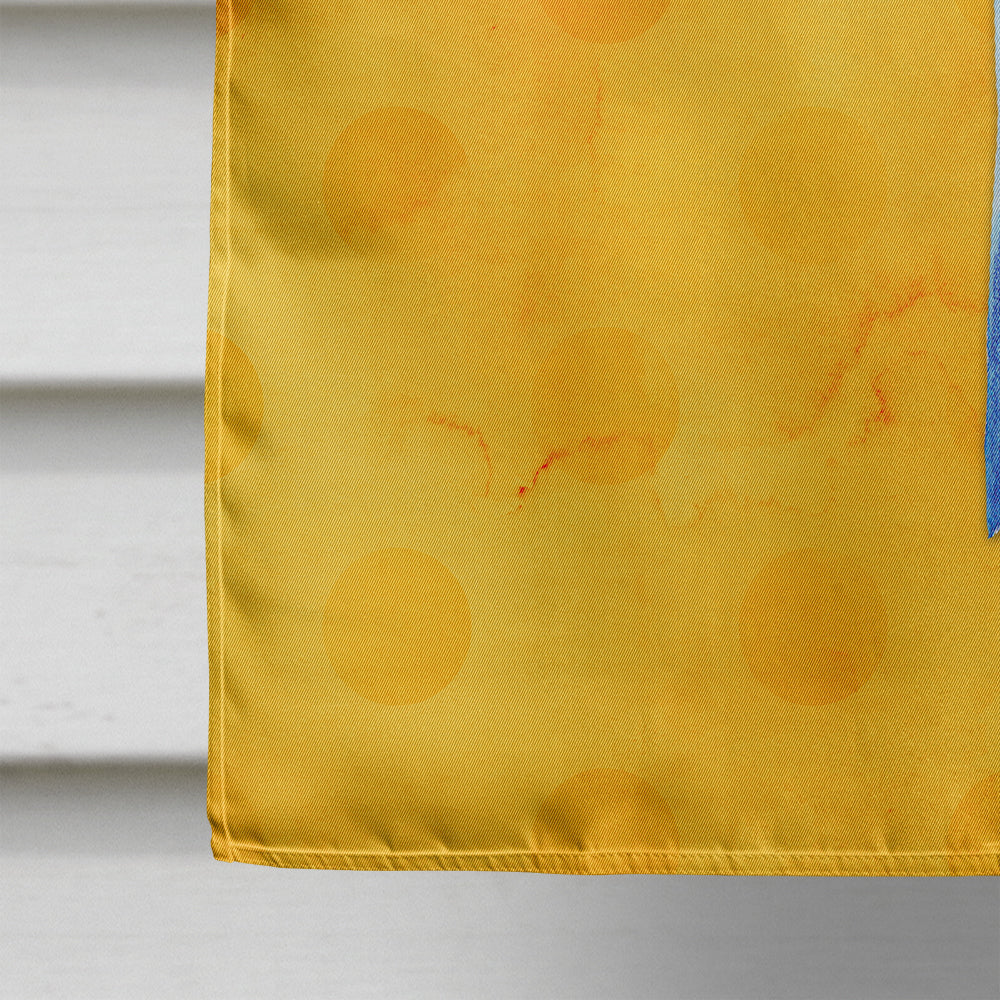 Sting Ray Yellow Polkadot Flag Canvas House Size BB8237CHF  the-store.com.