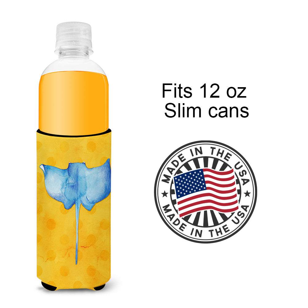 Sting Ray Yellow Polkadot  Ultra Hugger for slim cans BB8237MUK