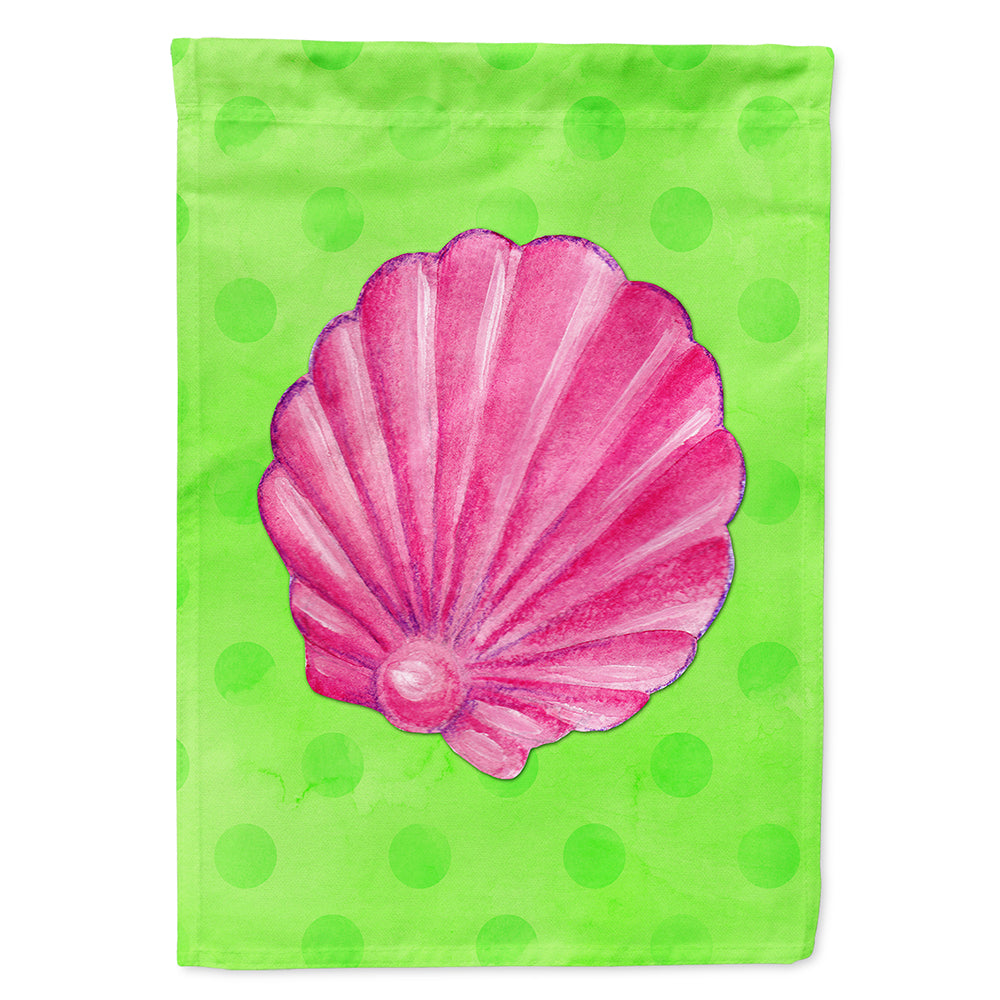 Pink Sea Shell Green Polkadot Flag Canvas House Size BB8240CHF  the-store.com.
