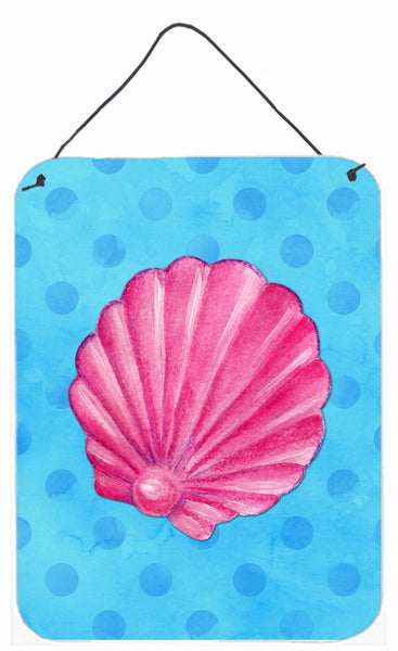 Pink Sea Shell Blue Polkadot Wall or Door Hanging Prints BB8241DS1216 by Caroline's Treasures