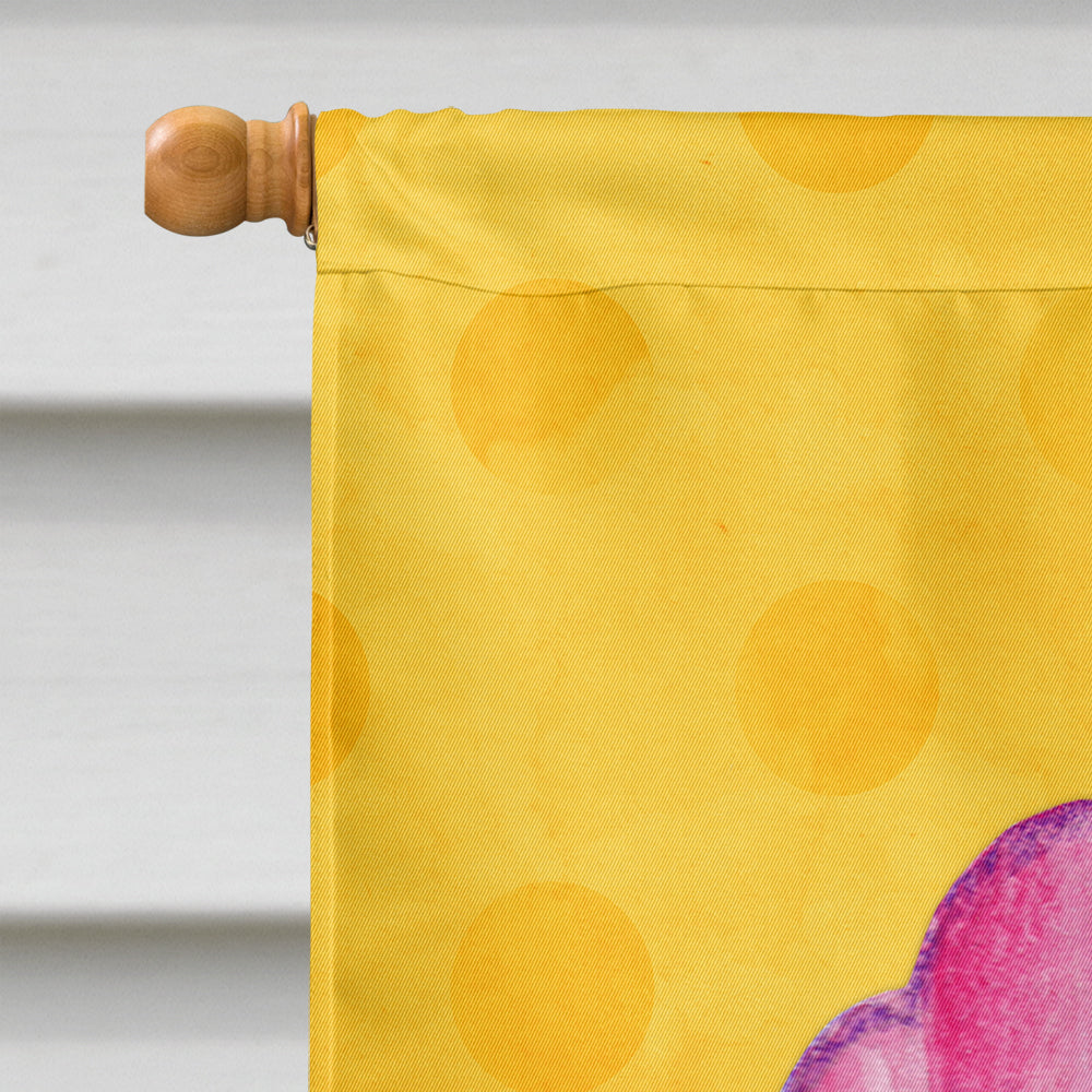 Pink Sea Shell Yellow Polkadot Flag Canvas House Size BB8242CHF