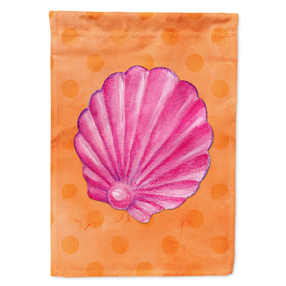 Pink Sea Shell Orange Polkadot Flag Canvas House Size BB8243CHF  the-store.com.