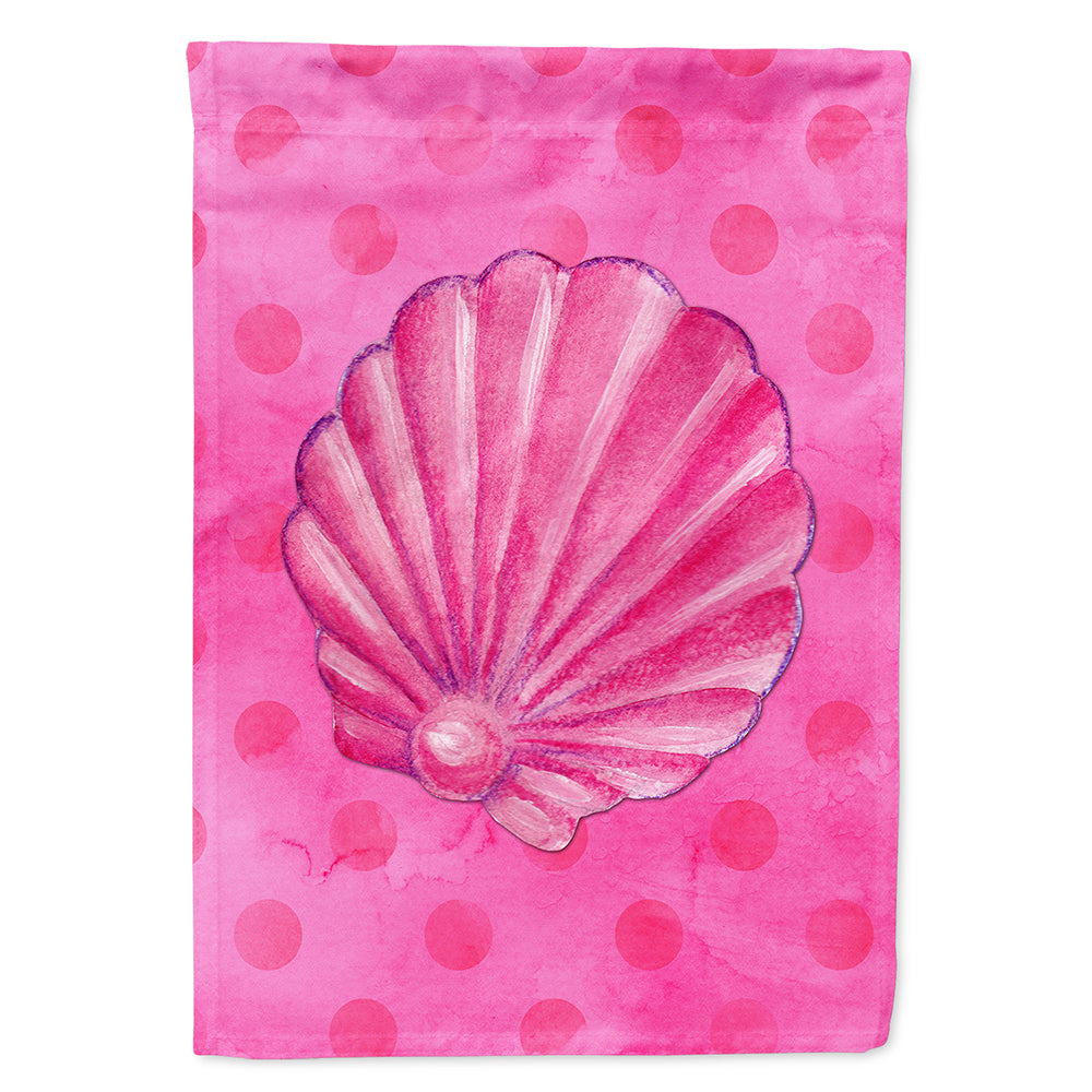 Pink Sea Shell Pink Polkadot Flag Canvas House Size BB8244CHF  the-store.com.