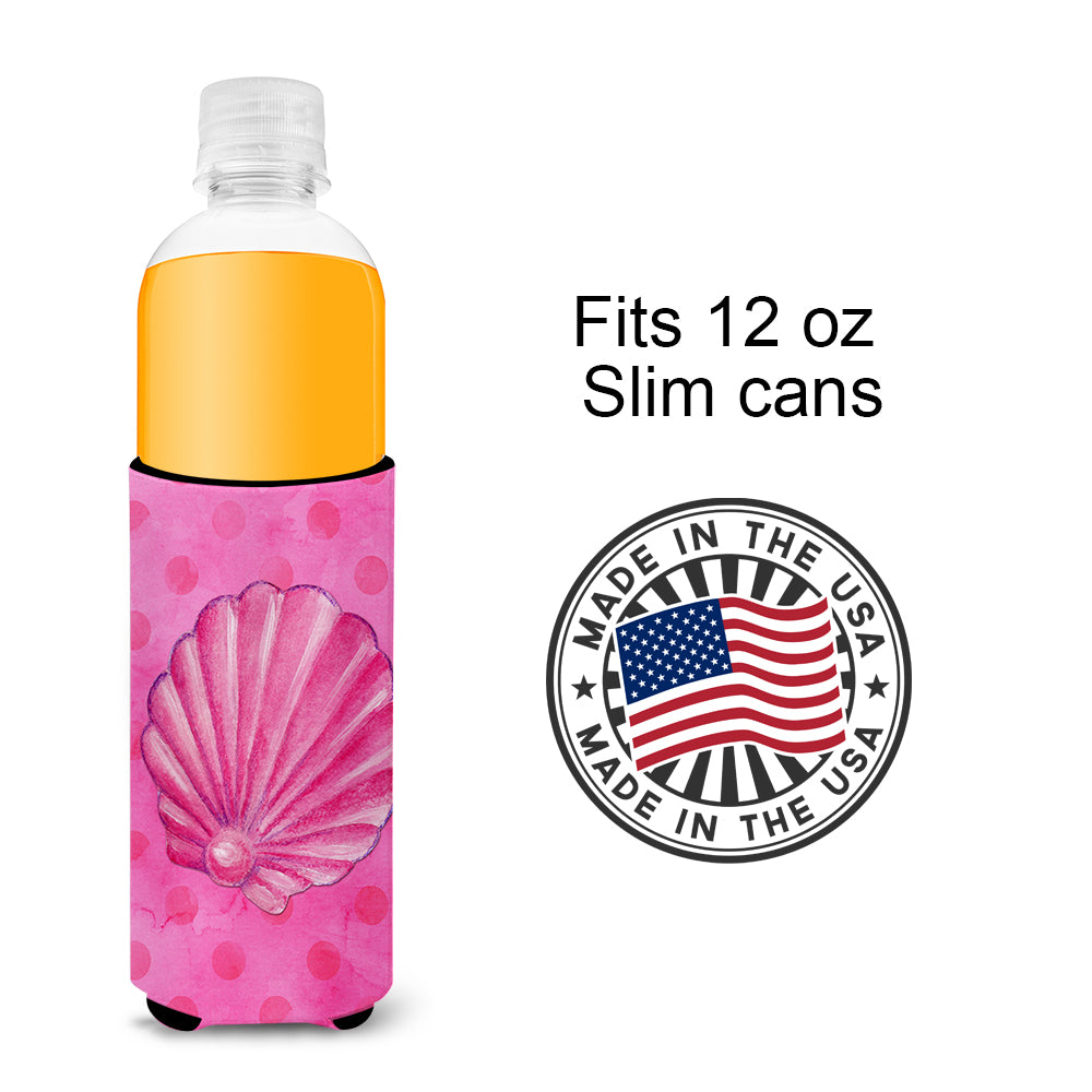 Pink Sea Shell Pink Polkadot  Ultra Hugger for slim cans BB8244MUK  the-store.com.