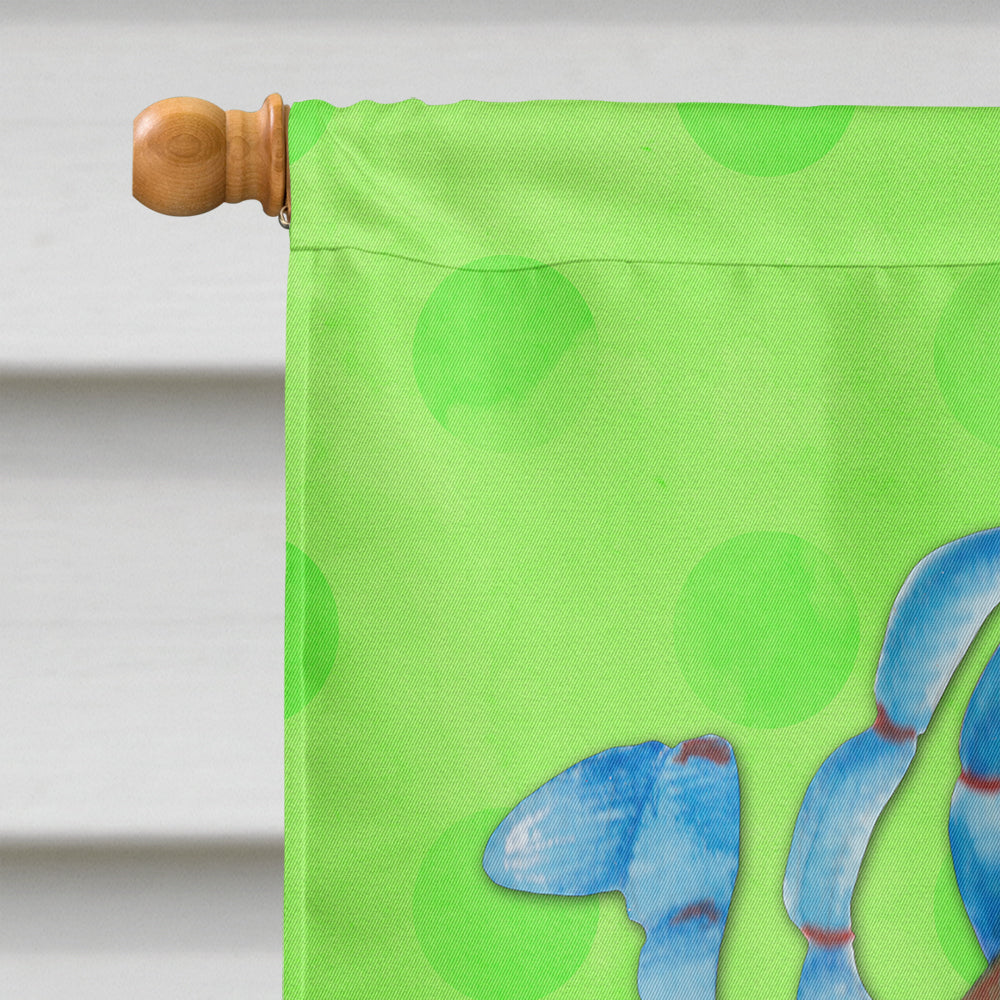 Blue Crab Green Polkadot Flag Canvas House Size BB8245CHF  the-store.com.