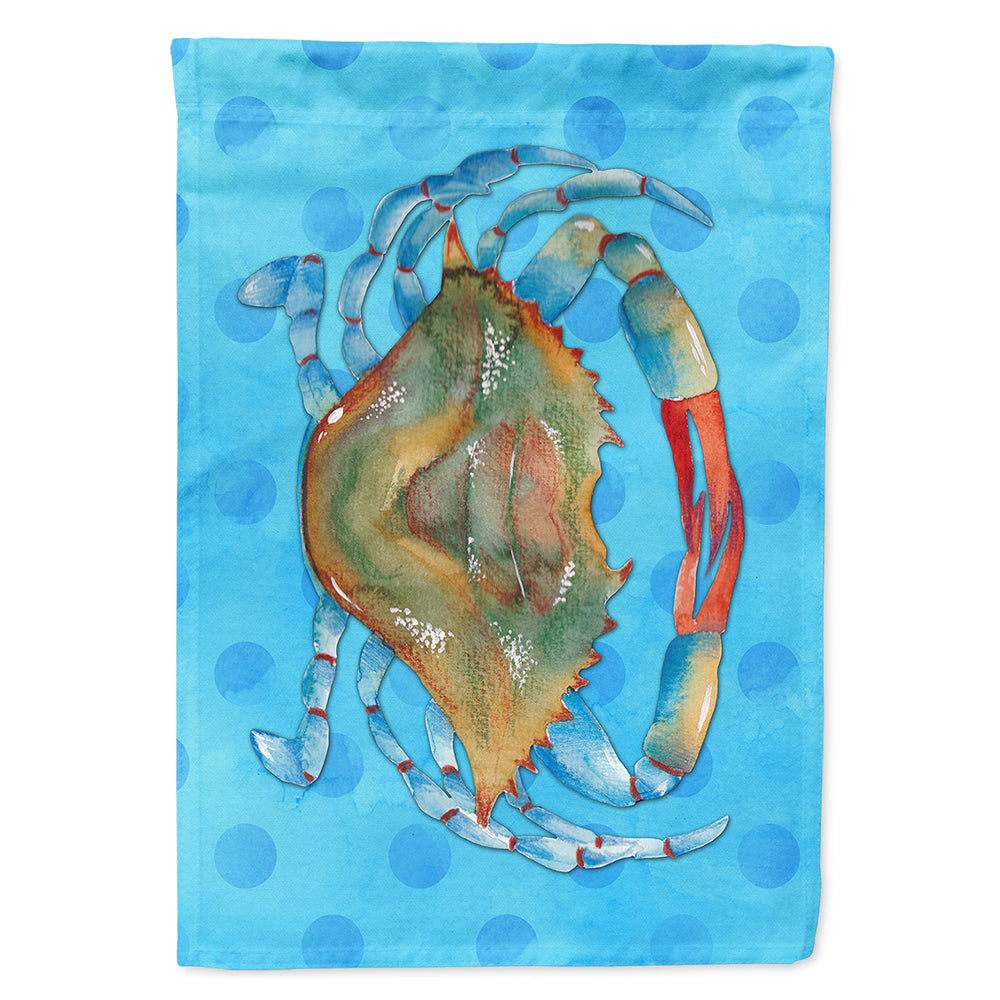 Blue Crab Blue Polkadot Flag Canvas House Size BB8246CHF