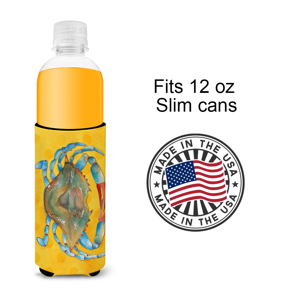 Blue Crab Yellow Polkadot  Ultra Hugger for slim cans BB8247MUK