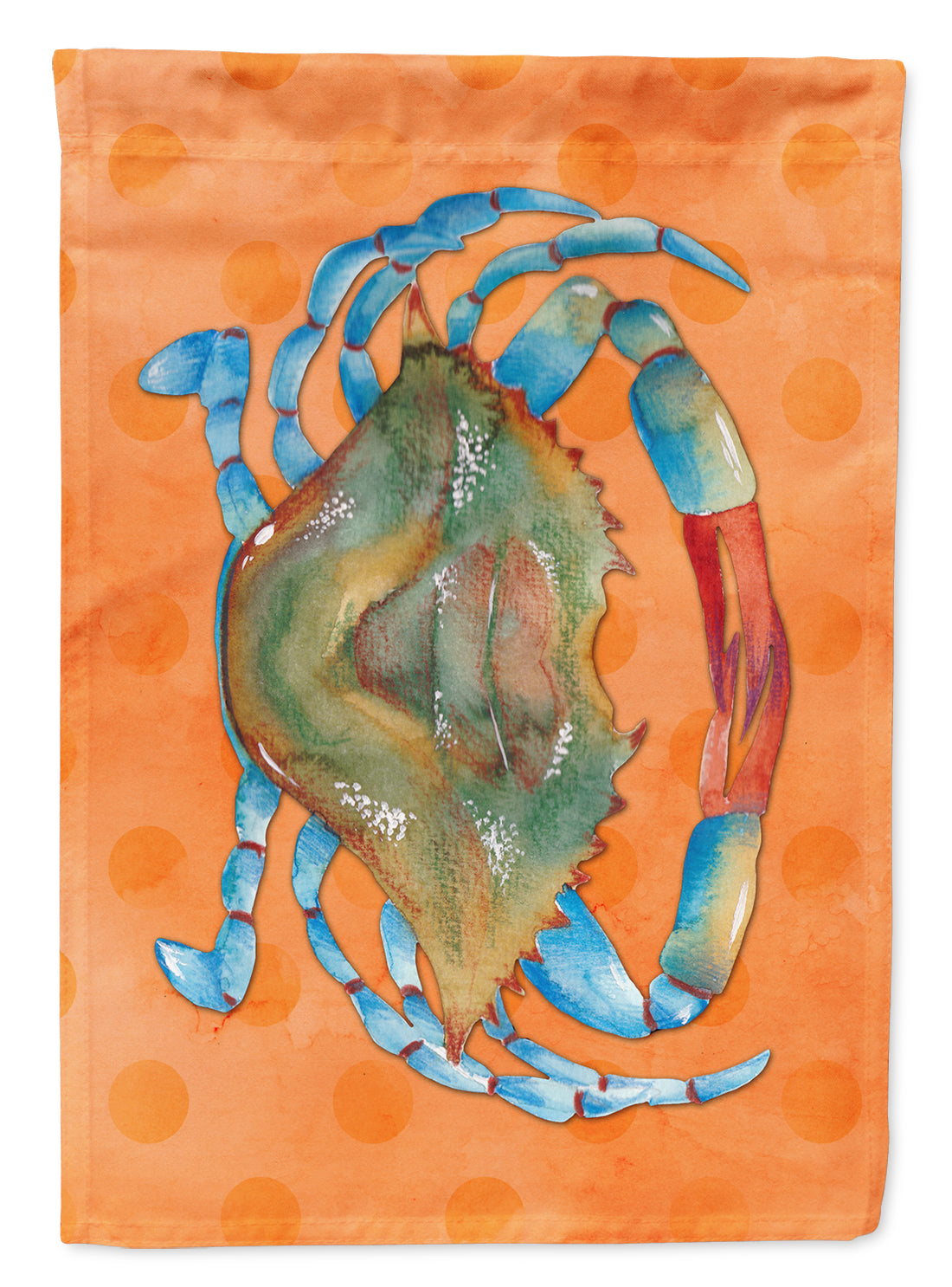 Blue Crab Orange Polkadot Flag Garden Size BB8248GF