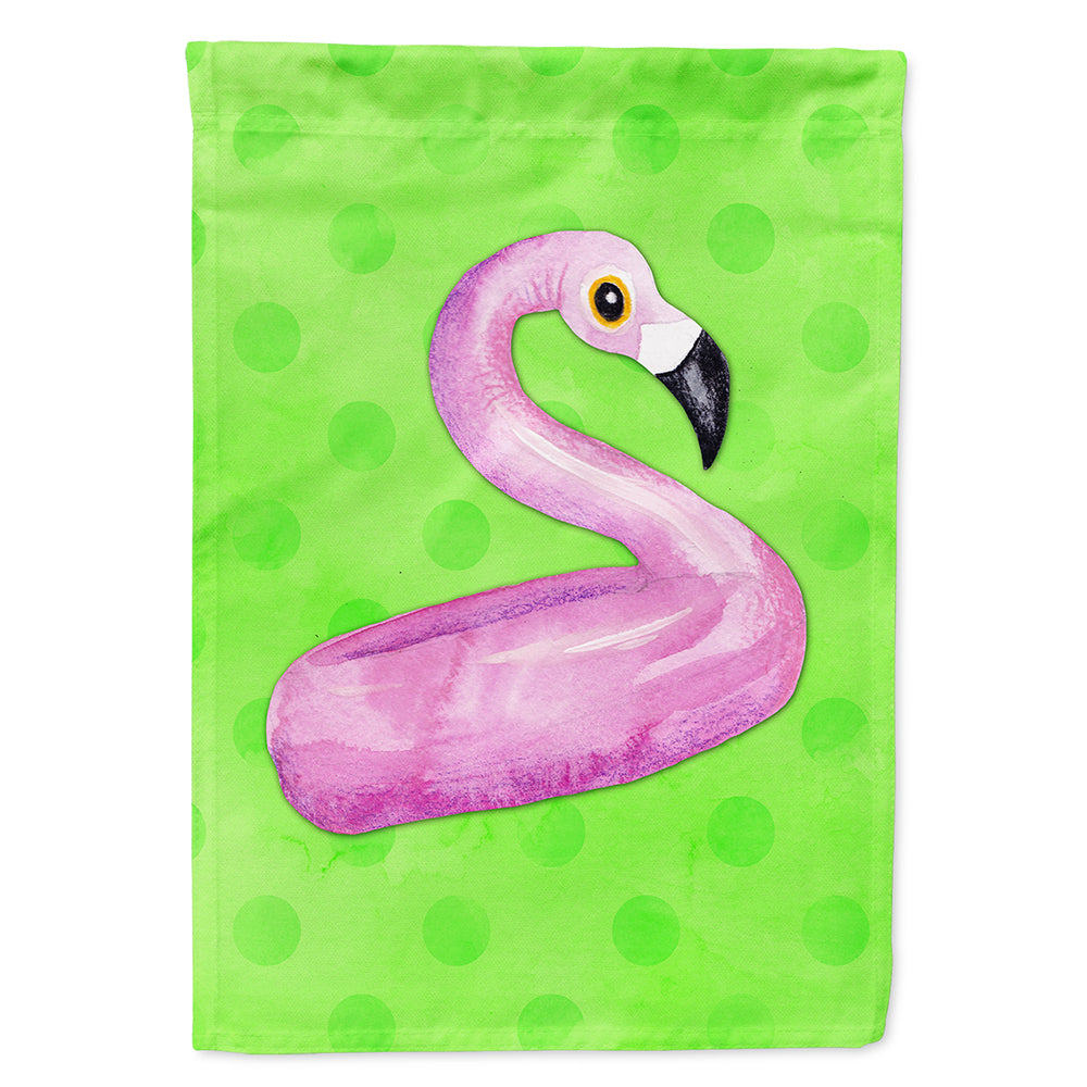 Flamingo Floaty Green Polkadot Flag Canvas House Size BB8255CHF