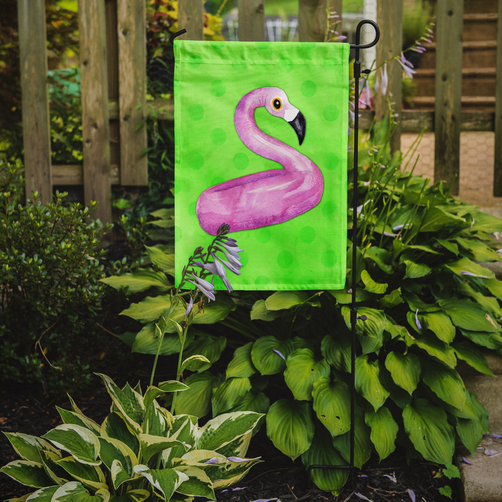 Flamingo Floaty Green Polkadot Flag Garden Size BB8255GF