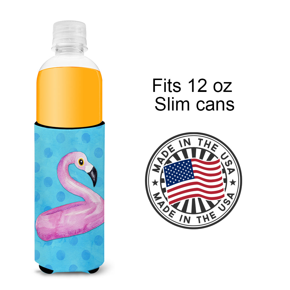 Flamingo Floaty Blue Polkadot  Ultra Hugger for slim cans BB8256MUK