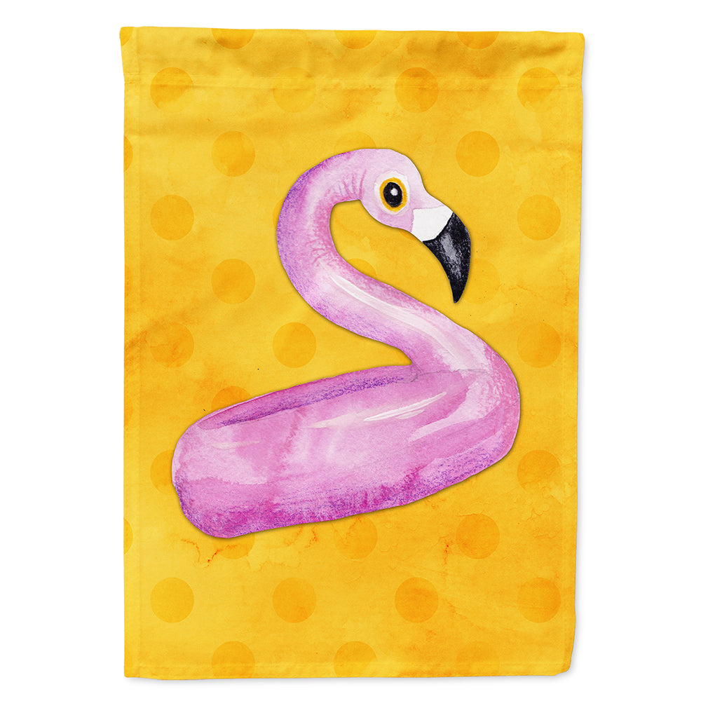 Flamingo Floaty Yellow Polkadot Flag Canvas House Size BB8257CHF