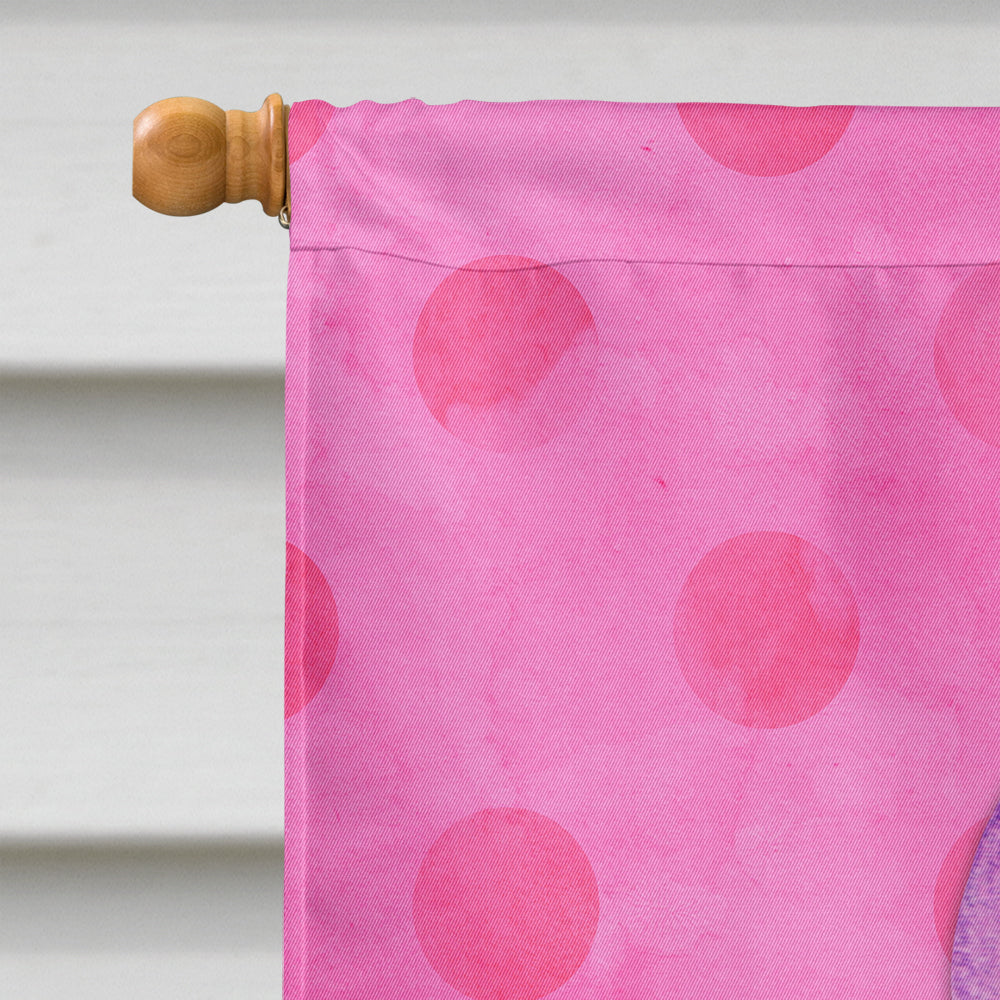 Flamingo Floaty Pink Polkadot Flag Canvas House Size BB8259CHF  the-store.com.