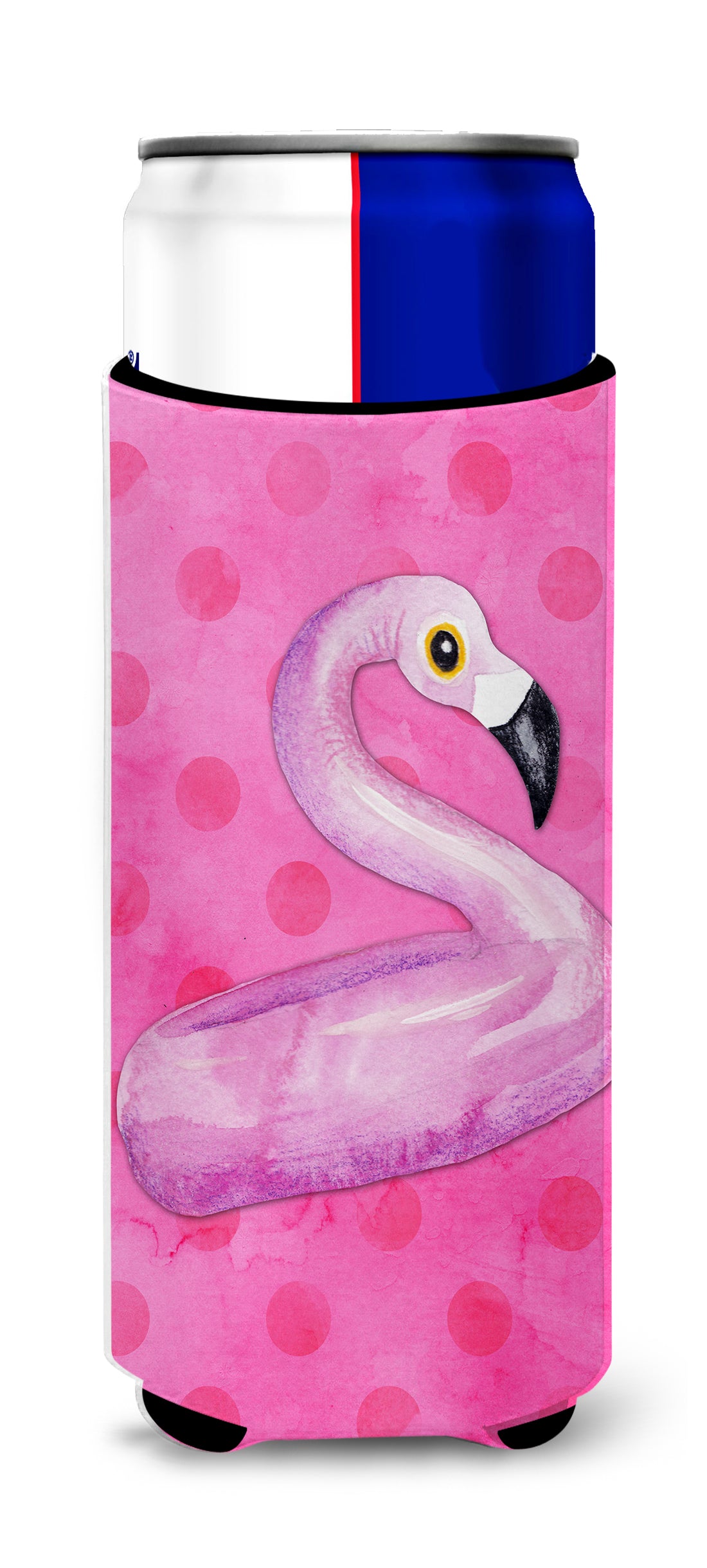 Flamingo Floaty Pink Polkadot  Ultra Hugger for slim cans BB8259MUK