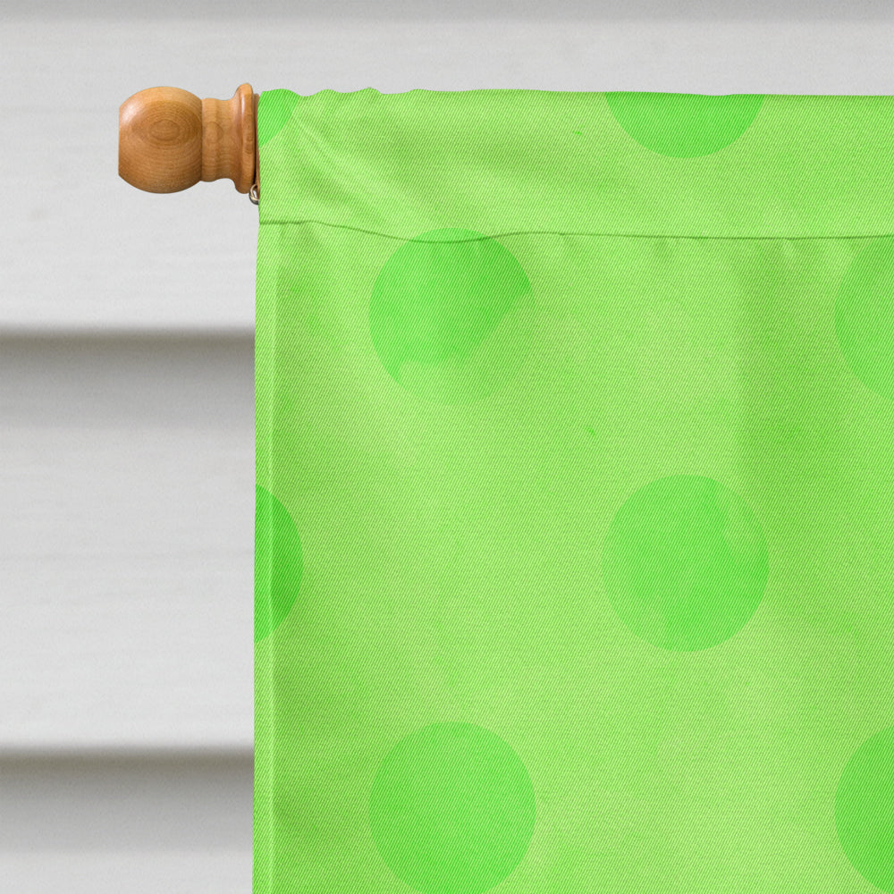 Message in a Bottle Green Polkadot Flag Canvas House Size BB8260CHF
