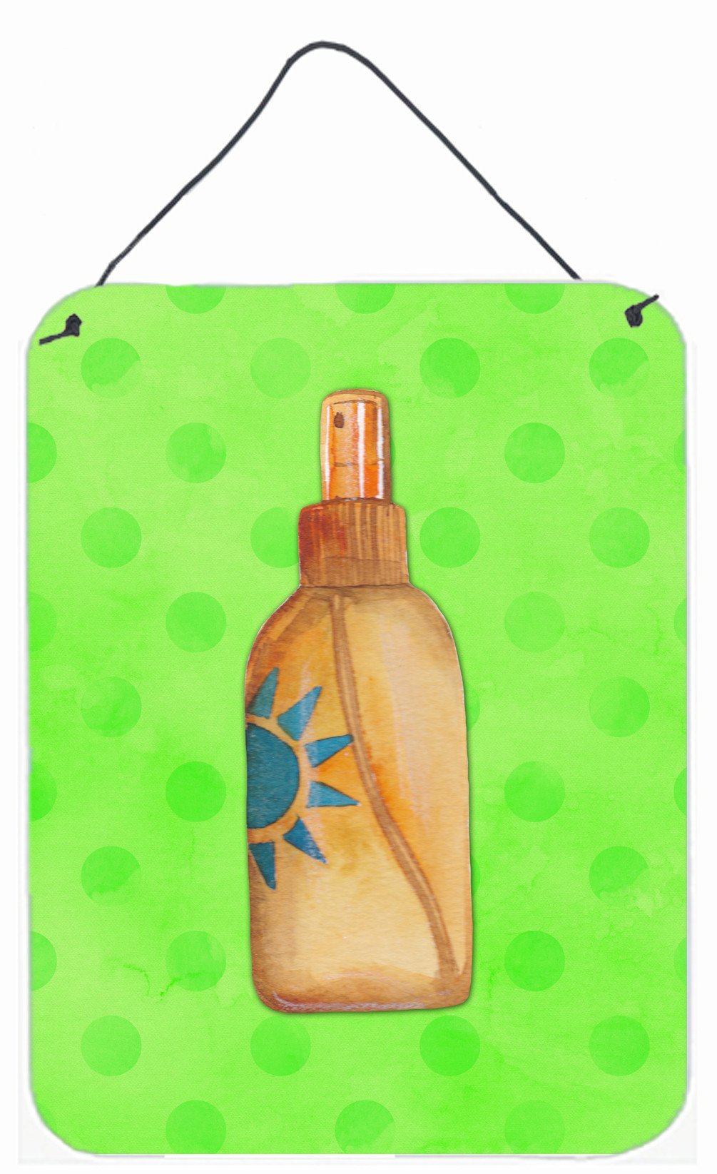 Message in a Bottle Green Polkadot Wall or Door Hanging Prints BB8260DS1216 by Caroline&#39;s Treasures