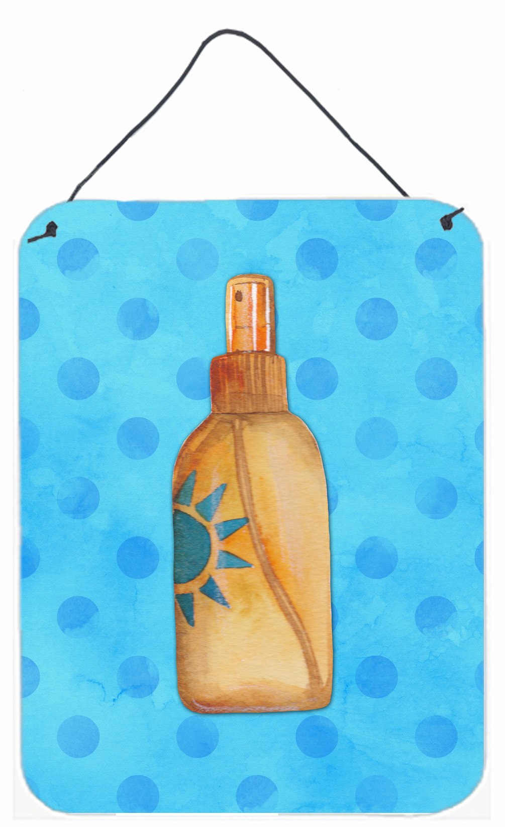 Message in a Bottle Blue Polkadot Wall or Door Hanging Prints BB8261DS1216 by Caroline's Treasures